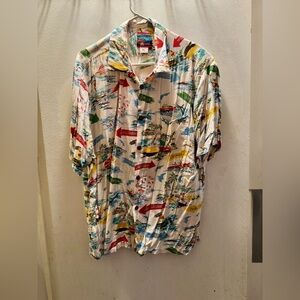 Joe Kealwha’s Genuine Hawaiian Shirts Graphic Button Down Shirt
